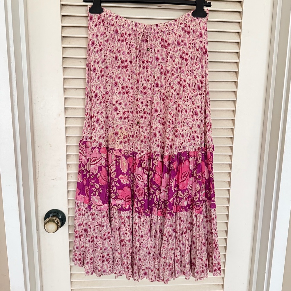 Spell and the Gypsy Floral Pink Skirt S